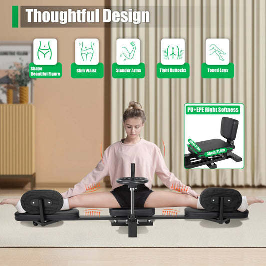 220lbs Leg Stretcher Fitness Training Equipment Yoga Split Leg Stretching Machine Mechanical Stretching Home Gym Exercise