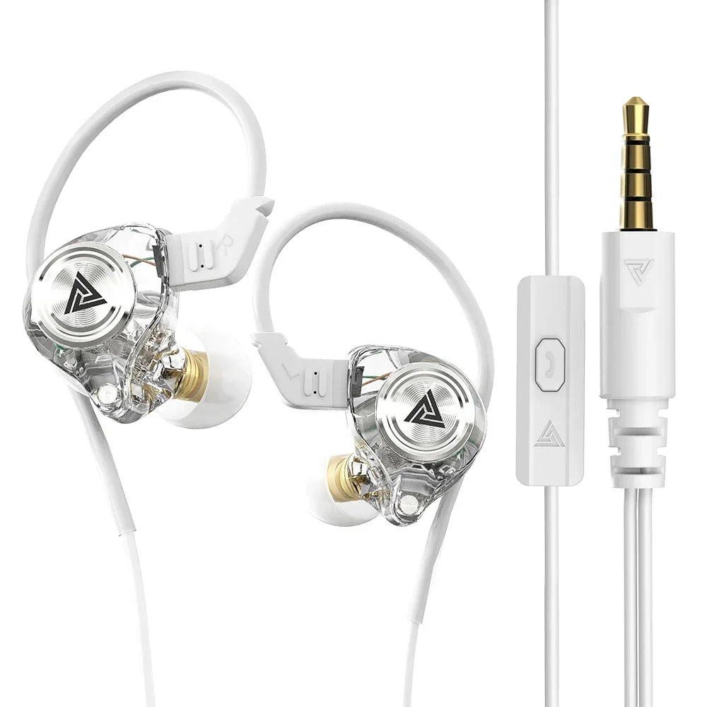 QKZ AK3 FiLe Wired Earphone Microphone HiFi Music Monitor Bass Headphones Noise Cancelling Headset for Sport Gaming Accessories