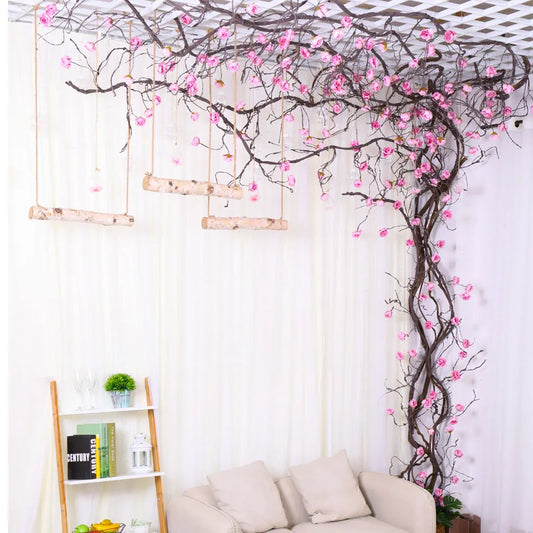 3m immortal peony extra long thick vine hanging wreath home garden wedding arch DIY fake vine wall decoration