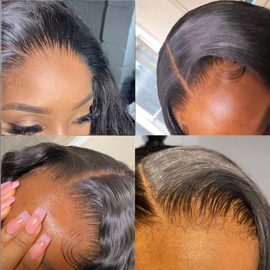 7x7 Invisible Melt Skin Real HD Lace 13x6 6x6 5x5 Pre Plucked Lace Frontal Bye Bye Knots Wigs 100% Virgin straight Hair HD Lace