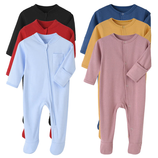100% Cotton Jumpsuits Newborn Baby Rompers Sleepsuits INS Jumpers One-pieces Sleepers Autumn Spring Growings Roupa De Bebe Grows
