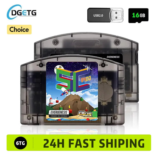 EVERGENESIS SC64 Open Source N64 800 in 1 Game Cartridge For Nintendo 64 Game Card free 16GB Card Compatibility Support 64DD