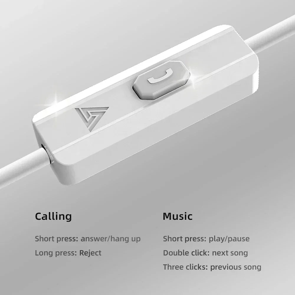 QKZ AK3 FiLe Wired Earphone Microphone HiFi Music Monitor Bass Headphones Noise Cancelling Headset for Sport Gaming Accessories