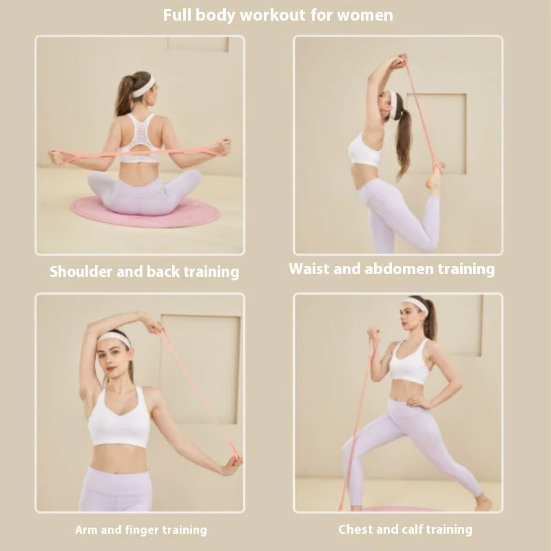 yoga 8-Figure resistance bands Arm Back Rehabilitation Training fitness elastic band Pilates Accessories gym equipment for home