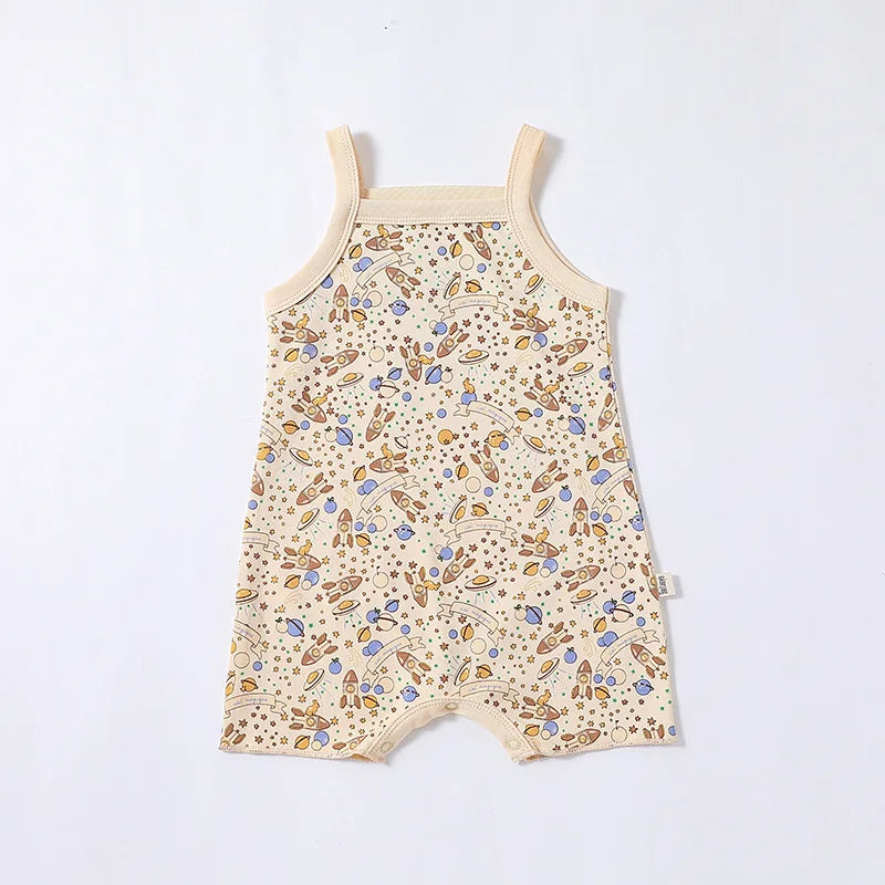 0-24M Newborn Kid Baby Boys Girls Clothes Summer Cotton Baby Romper Sleeveless Jumpsuit Cute Sweet New Born Outfit