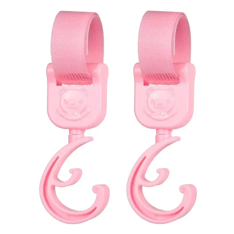 360 Degree Cart Organizer Storage Bag Hanger Universal Outdoor Stroller Accessories Baby Pram Hooks Rotate Hanging Bag