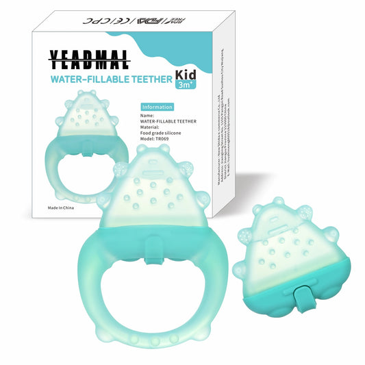 Freezable Baby Silicone Teething Toys – Cooling Relief for Babies 0-12 Months, BPA-Free, Water-Filled & Ice Teething Toys, Safe