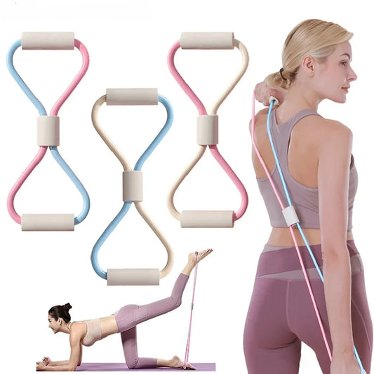 Yoga Resistance Bands Elastic Band Sports Exercise Puller 8-shaped Chest Expander for Body Building Home Gym Fitness Equipment