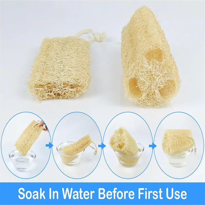 1PC Organic Loofahs Loofah Spa Exfoliating Scrubber natural Luffa Body Wash Sponge Remove Dead Skin Made Soap