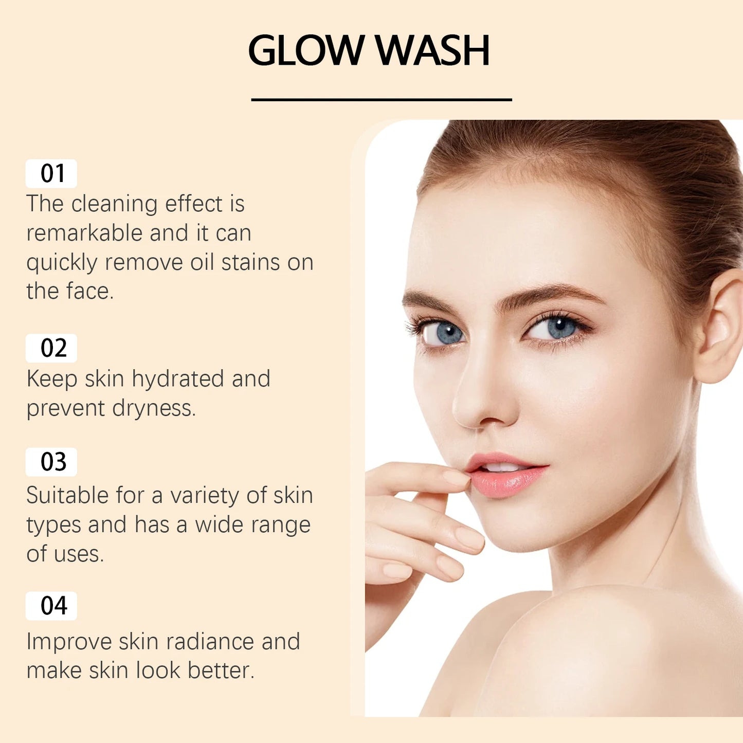 Hoygi Turmeric Facial Cleanser Natural Organic Gentle Formula Deep Cleanse Oil-Control Anti-Oxidant Brightening All Skin Types