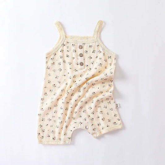 0-24M Newborn Kid Baby Boys Girls Clothes Summer Cotton Baby Romper Sleeveless Jumpsuit Cute Sweet New Born Outfit