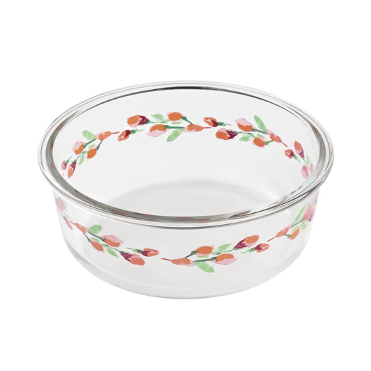 Painted Meadow Round Glass Food Storage Containers Set of 4, Tritan Lids 8-PC, Airtight for Pantry Kitchen Organization