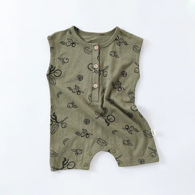 0-24M Newborn Kid Baby Boys Girls Clothes Summer Cotton Baby Romper Sleeveless Jumpsuit Cute Sweet New Born Outfit