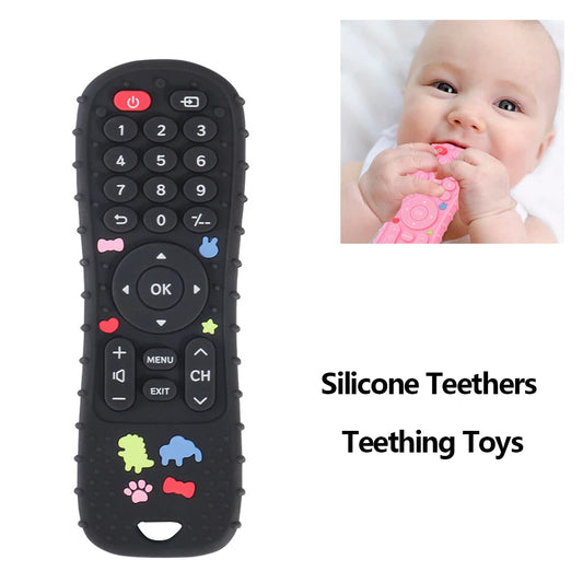 1/4PCS Silicone Baby Toys TV Remote Control Shape Teether Toy BPA Free Silicone Teething Chewing Toy Sensory Baby Accessories