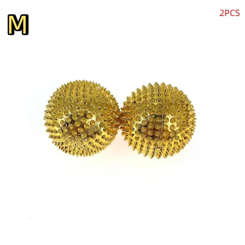1 Pair Yoga Fitness Spiky Massage Balls - Durable Trigger Point Tool for Hand/Foot Pain Relief, Magnetic Therapy