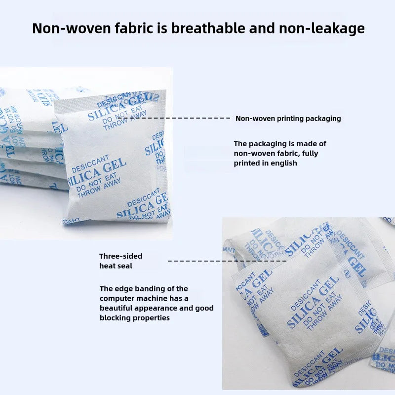 2/5/10/20/30g Package Non Toxic Silica Gel Desiccant Damp Kitchen Room Living Moisture Dehumidifier Absorber Bag