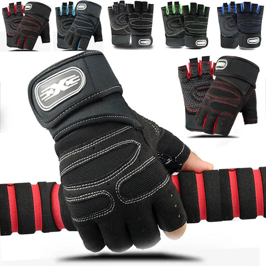 Gym Gloves for Men Women Crossfit Dumbbells Straps Gym Accessories Weight Lifting Bodybuilding Training Exercise Fitness Gloves