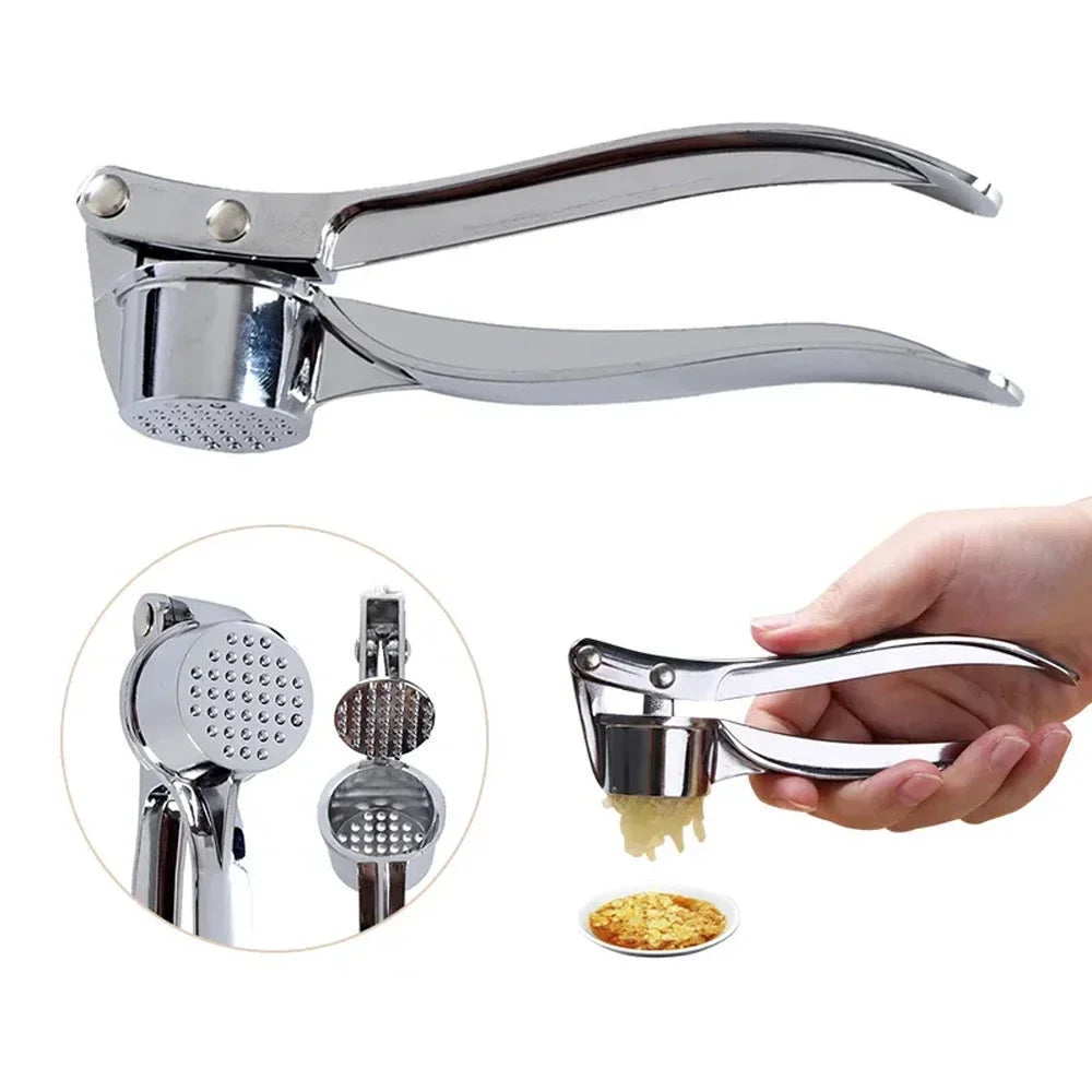 Stainless steel manual small garlic press for pounding garlic paste, kitchen supplies, manual garlic press kitchen items