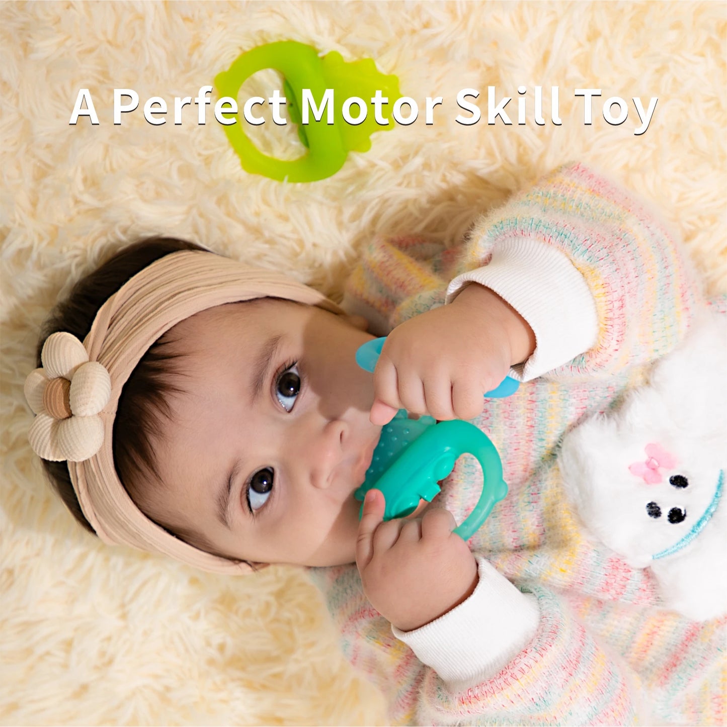 Freezable Baby Silicone Teething Toys – Cooling Relief for Babies 0-12 Months, BPA-Free, Water-Filled & Ice Teething Toys, Safe
