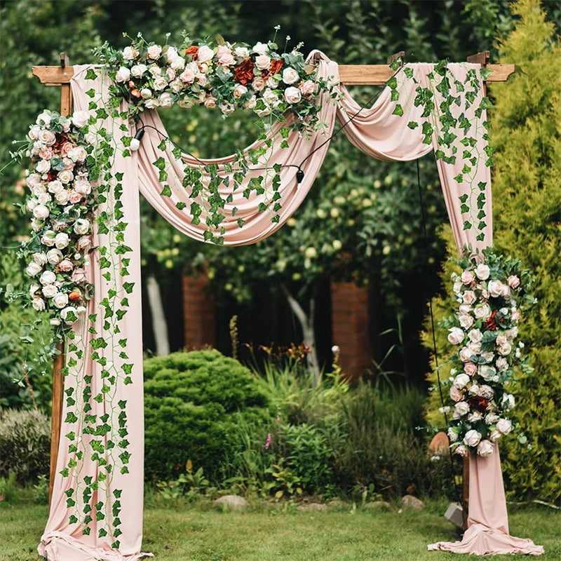 2/4/6/8/10M Artificial Plant Leaves Vine Green Fake Creeper Leaf Ivy String for Home Decor Hanging Wedding Decoration Garland