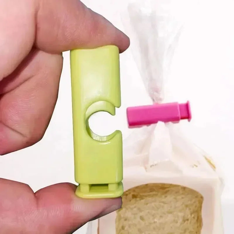 12 PCS Squeeze Bread Bag Clips Reusable Fresh Food Seal Plastic Clip Snack Bag Seal Spring Clip Home Kitchen Storage