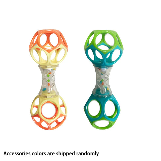 Baby Teether Rattle & Shake Barbell Toy, Ages 3 Months and Up(Random Color)