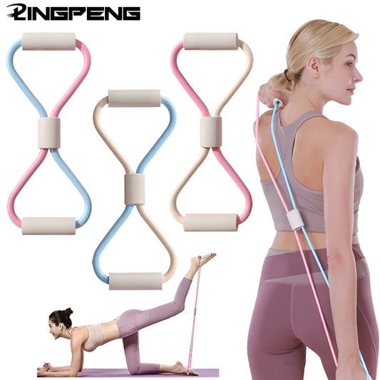 Yoga Resistance Bands Elastic Band Sports Exercise Puller 8-shaped Chest Expander for Body Building Home Gym Fitness Equipment