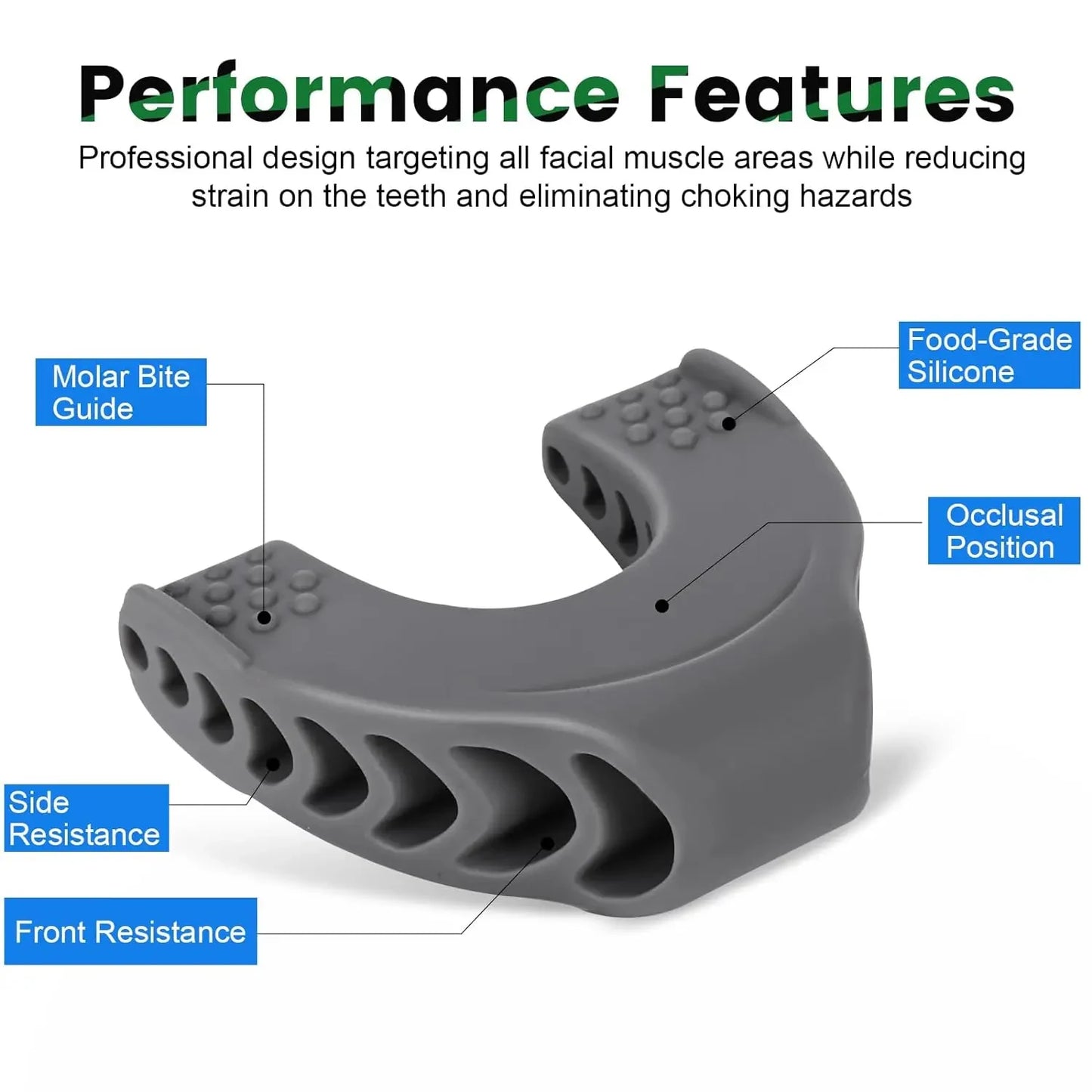 Fitness Jaw Exerciser Slim & Tone Jawline/Double Chin Reducer-Helps Reduce Teeth Grinding & Stress-Facial Toner/Look Youthful