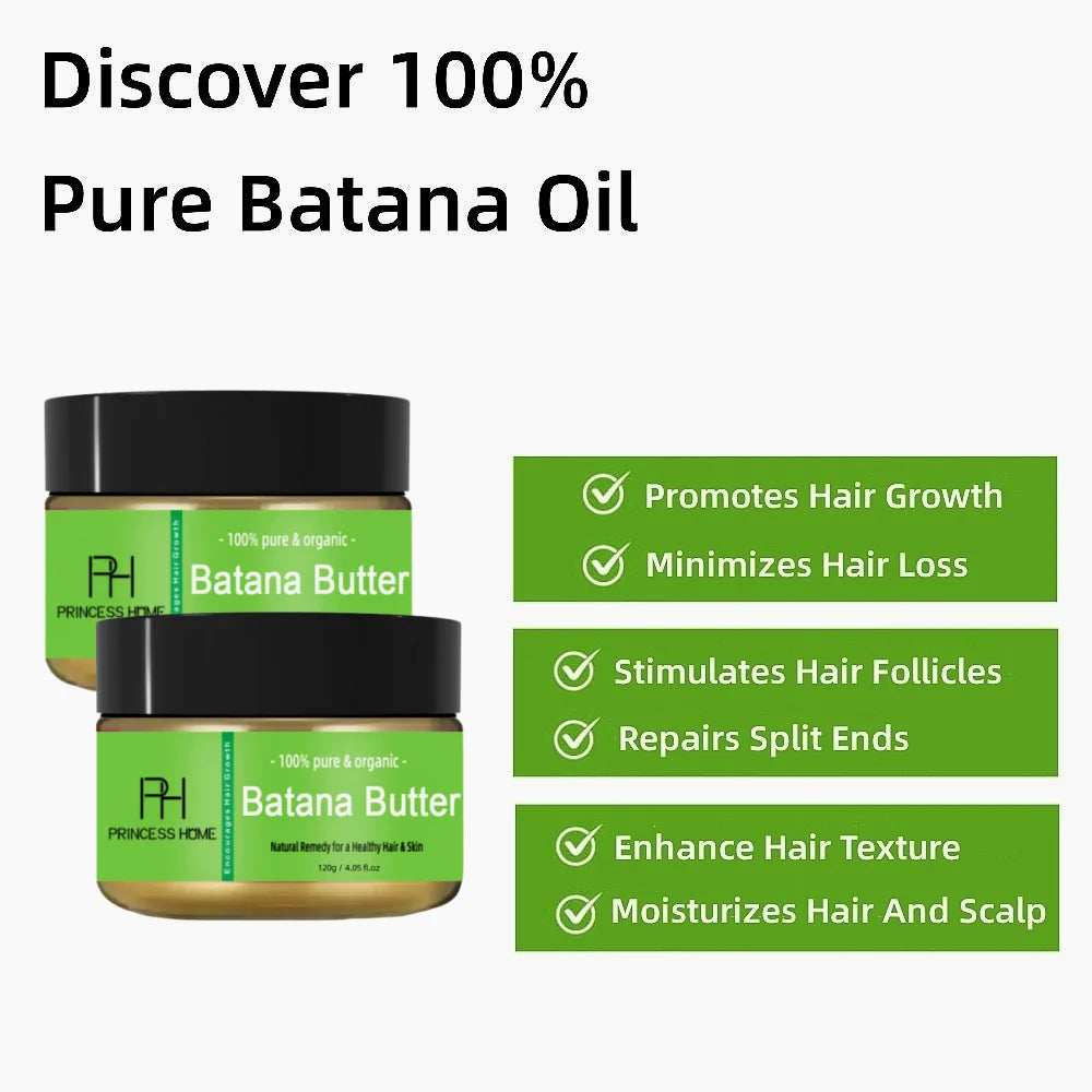 Natural 100% Pure Batana Oil For Hair Growth Batana Oil Butter Hair Mask From Honduras Hair Loss Treatment For Black Men & Women