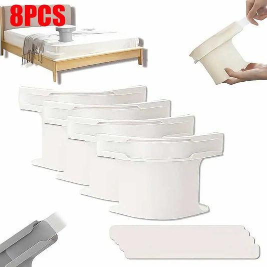 Invisible Bed Sheet Holder Clips No Slip NeedleFree Grippers Secure Safe Bedding Anti-Shift Fasteners for Home/Crib/Elderly Beds