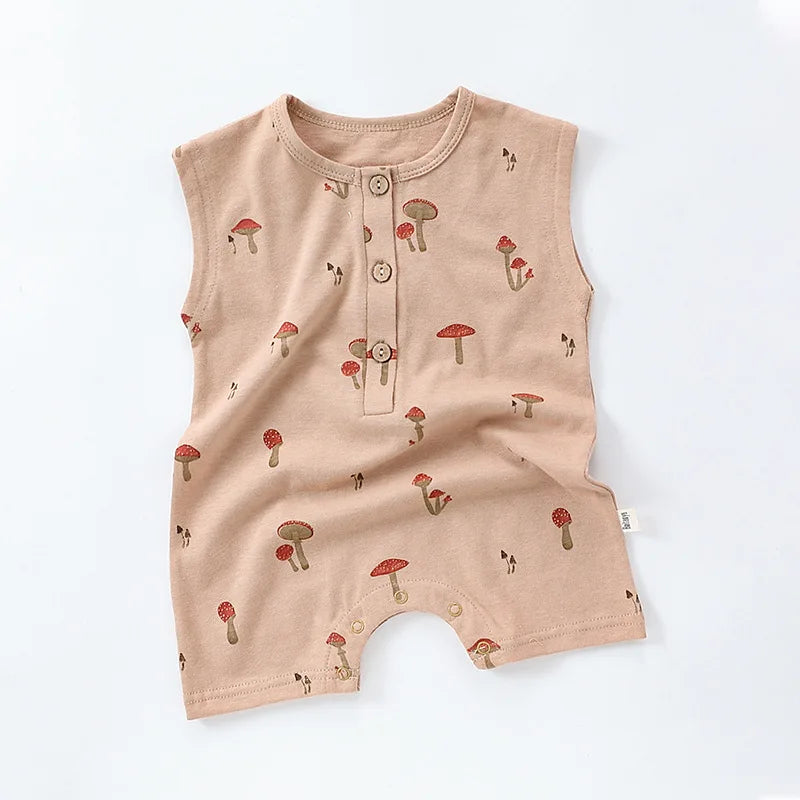 0-24M Newborn Kid Baby Boys Girls Clothes Summer Cotton Baby Romper Sleeveless Jumpsuit Cute Sweet New Born Outfit