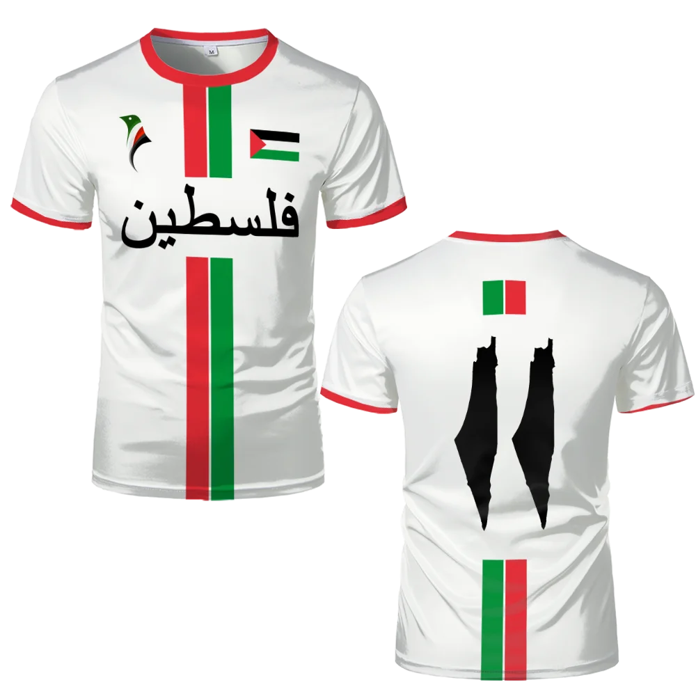 Palestine Football T Shirts Summer Fashion Short Sleeve Palestinian Flag 3D Printed T-shirts Casual O Neck Loose Mens Tops Tees