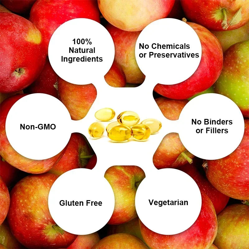 Apple Cider Vinegar Capsules - Healthy Weight Management, Promote Metabolism, Suppress Appetite, and Improve Immunity