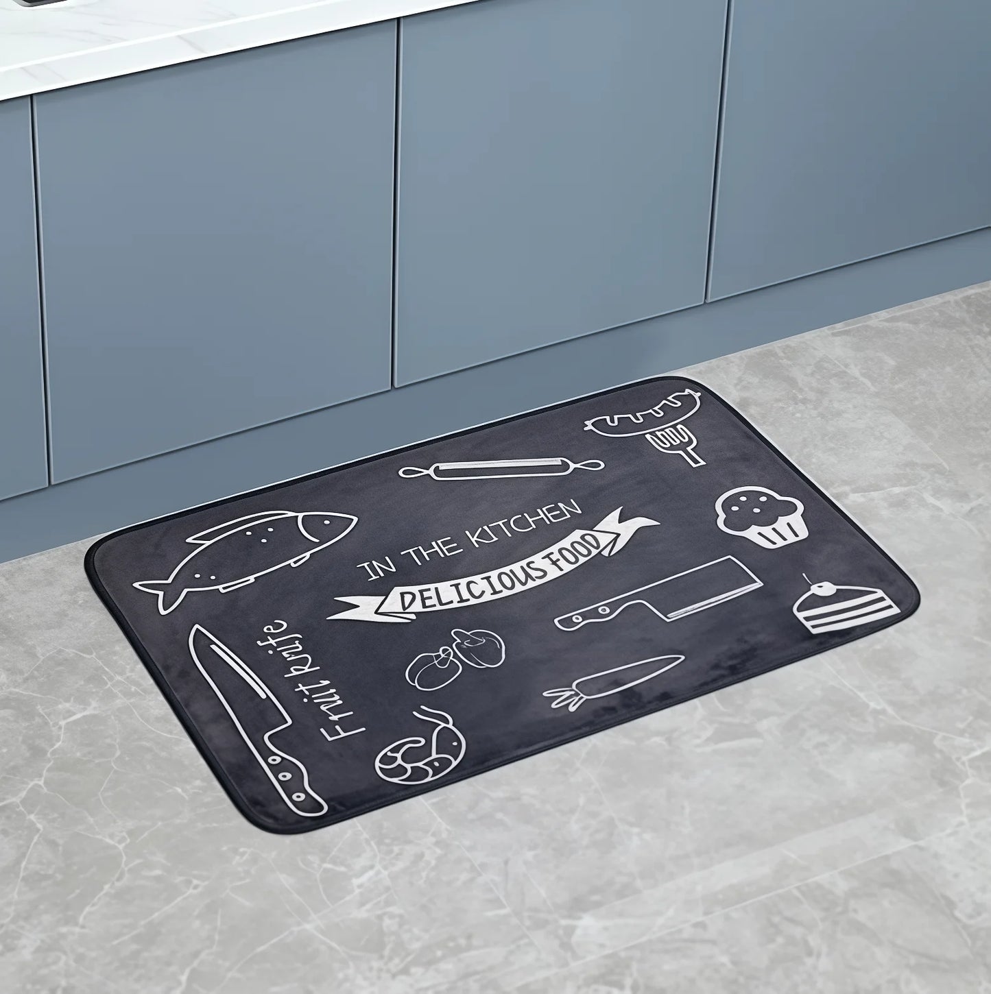 VIKAMA American Country Kitchen Floor Mats Non-Slip Absorbent Blessing Decorative Aisle Sink Carpet Home Decoration