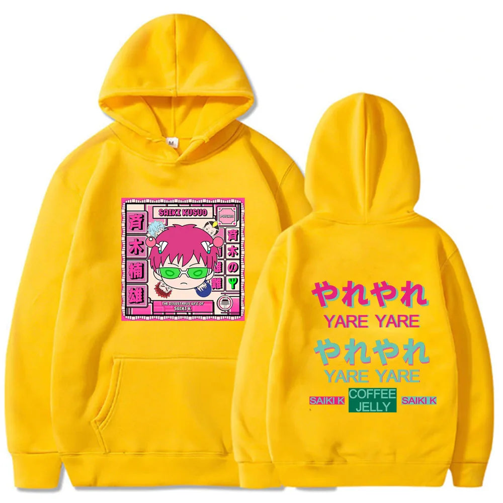 The Disastrous Life of Saiki K Autumn New Men's Hoodie Sweatshirt Men Womnen Fashion Brand Design Pullover Men's Fleece Hoodies