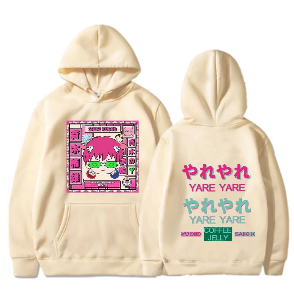 The Disastrous Life of Saiki K Autumn New Men's Hoodie Sweatshirt Men Womnen Fashion Brand Design Pullover Men's Fleece Hoodies