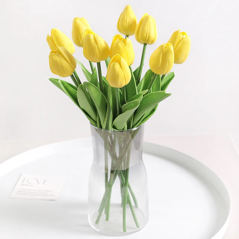 5/10Pcs Tulip Artificial Flowers Real Touch Bouquet Fake Flowers Home Decoration for Supplies Valentines Flowers Wedding Decor