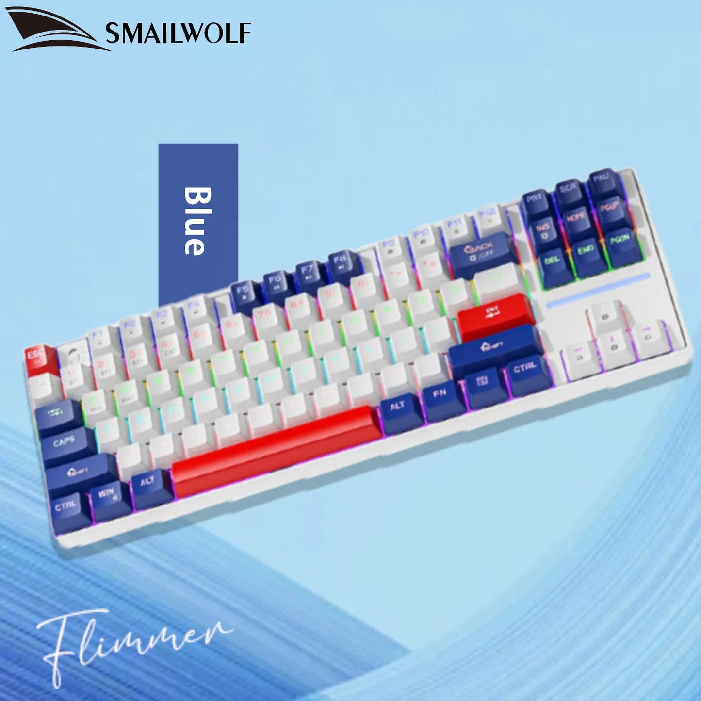 SMAILWOLF MK87 Bluetooth wireless mechanical keyboard E-sports game full key hot plug custom keyboard