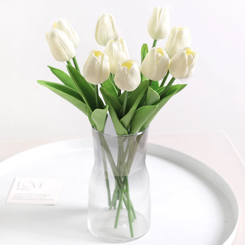 5/10Pcs Tulip Artificial Flowers Real Touch Bouquet Fake Flowers Home Decoration for Supplies Valentines Flowers Wedding Decor