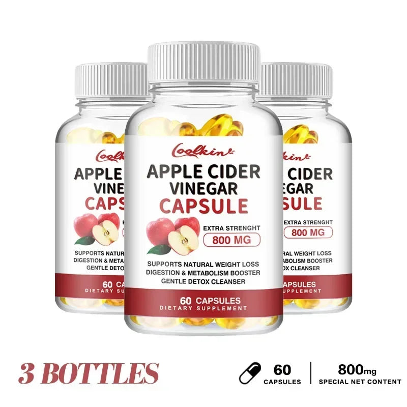 Apple Cider Vinegar Capsules - Healthy Weight Management, Promote Metabolism, Suppress Appetite, and Improve Immunity