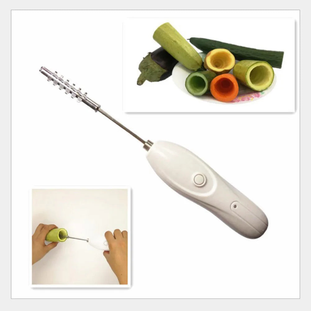 Multifunctional Electric Fruit Corer Replaceable Portable Electric Vegetable Corer Anti-rust Rotating Cutter Kitchen Accessories