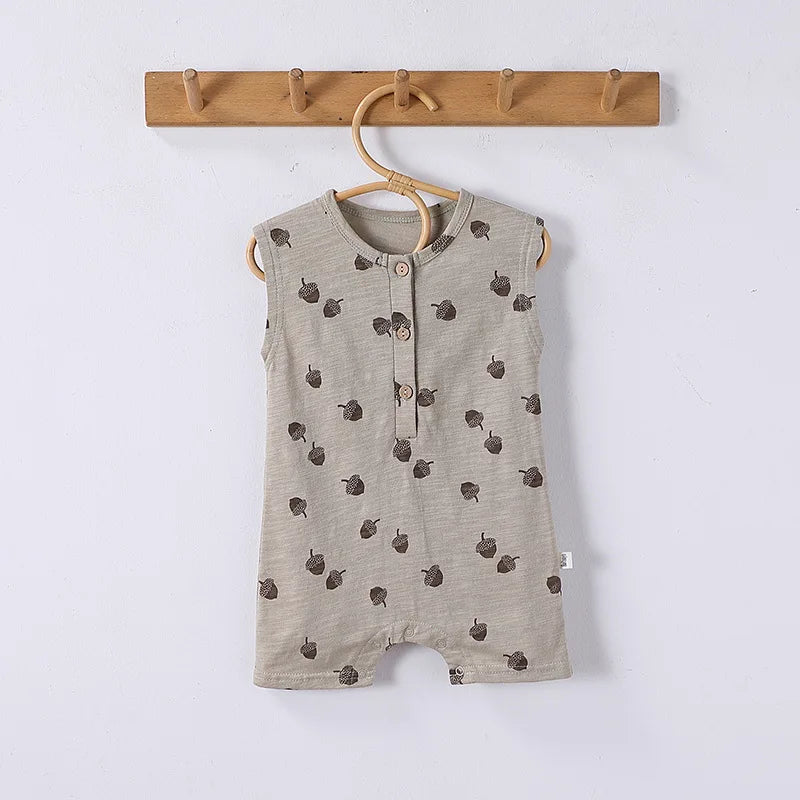 0-24M Newborn Kid Baby Boys Girls Clothes Summer Cotton Baby Romper Sleeveless Jumpsuit Cute Sweet New Born Outfit
