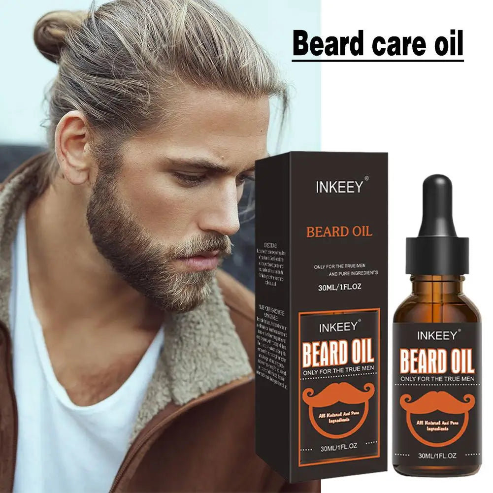 2PCS Beard Care Oil For Men Natural Organic Beard Care Fast Shine Soften Beard Strengthens Mustaches Smooth Nourishing Hair Care
