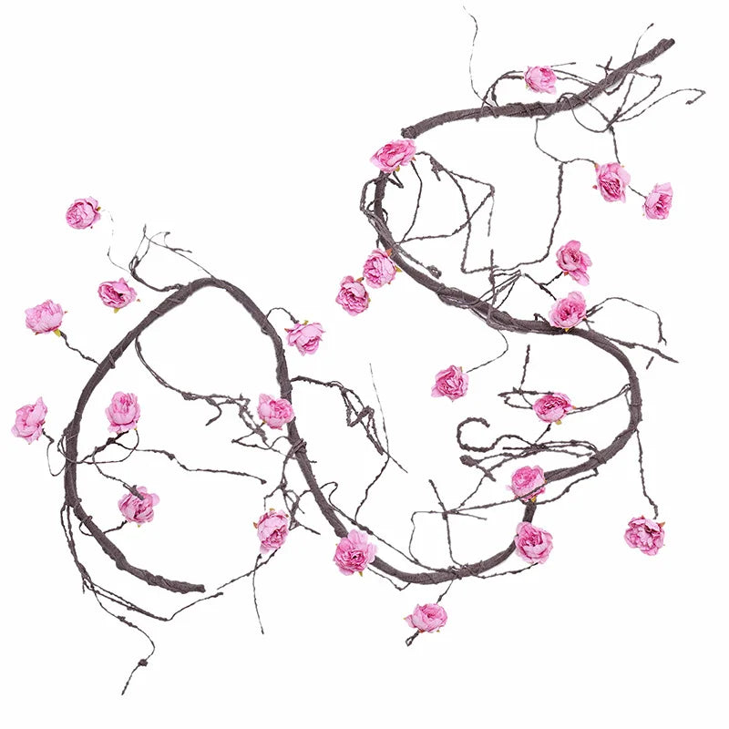 3m immortal peony extra long thick vine hanging wreath home garden wedding arch DIY fake vine wall decoration