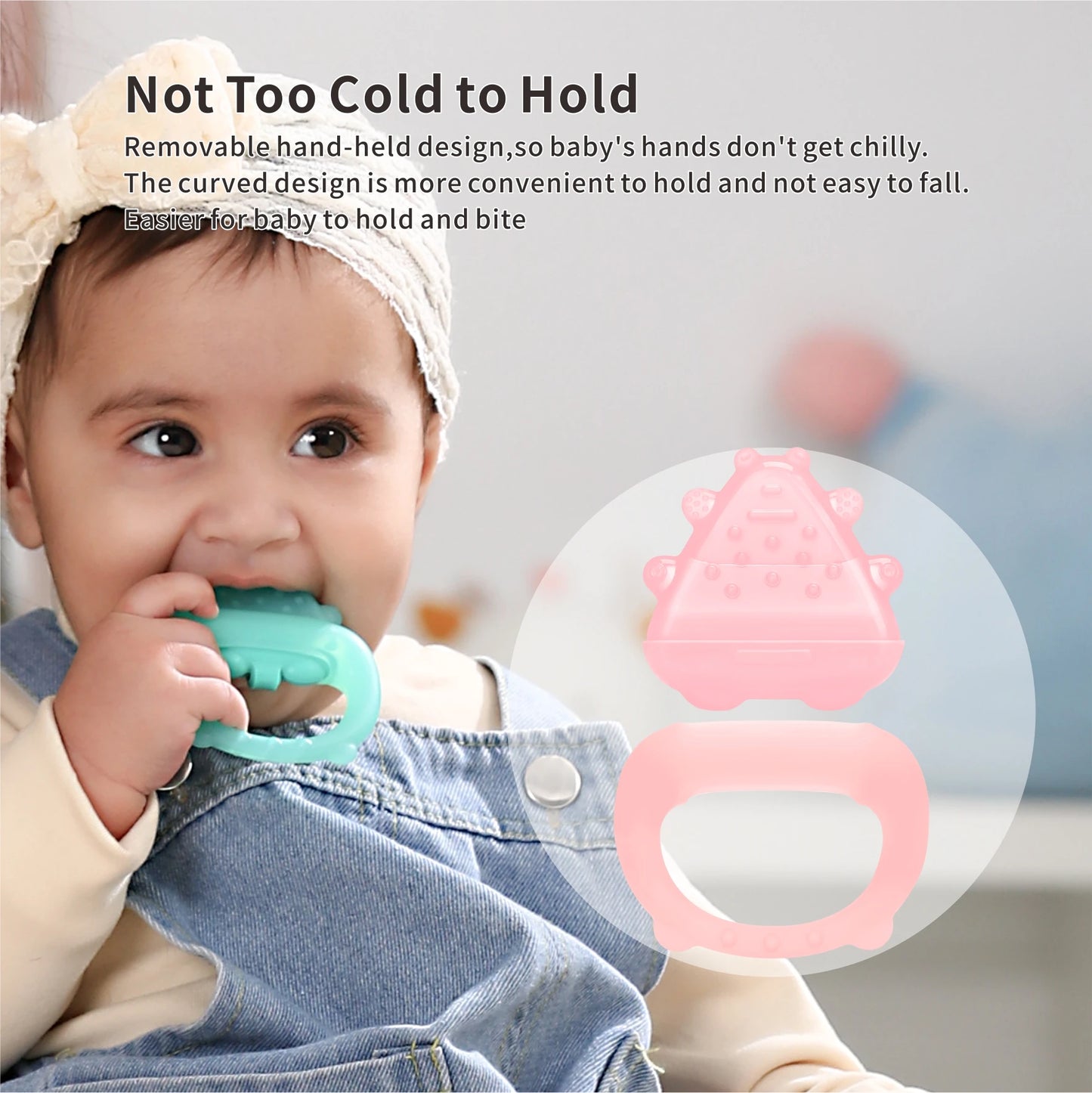 Freezable Baby Silicone Teething Toys – Cooling Relief for Babies 0-12 Months, BPA-Free, Water-Filled & Ice Teething Toys, Safe