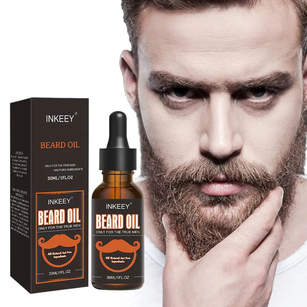2PCS Beard Care Oil For Men Natural Organic Beard Care Fast Shine Soften Beard Strengthens Mustaches Smooth Nourishing Hair Care