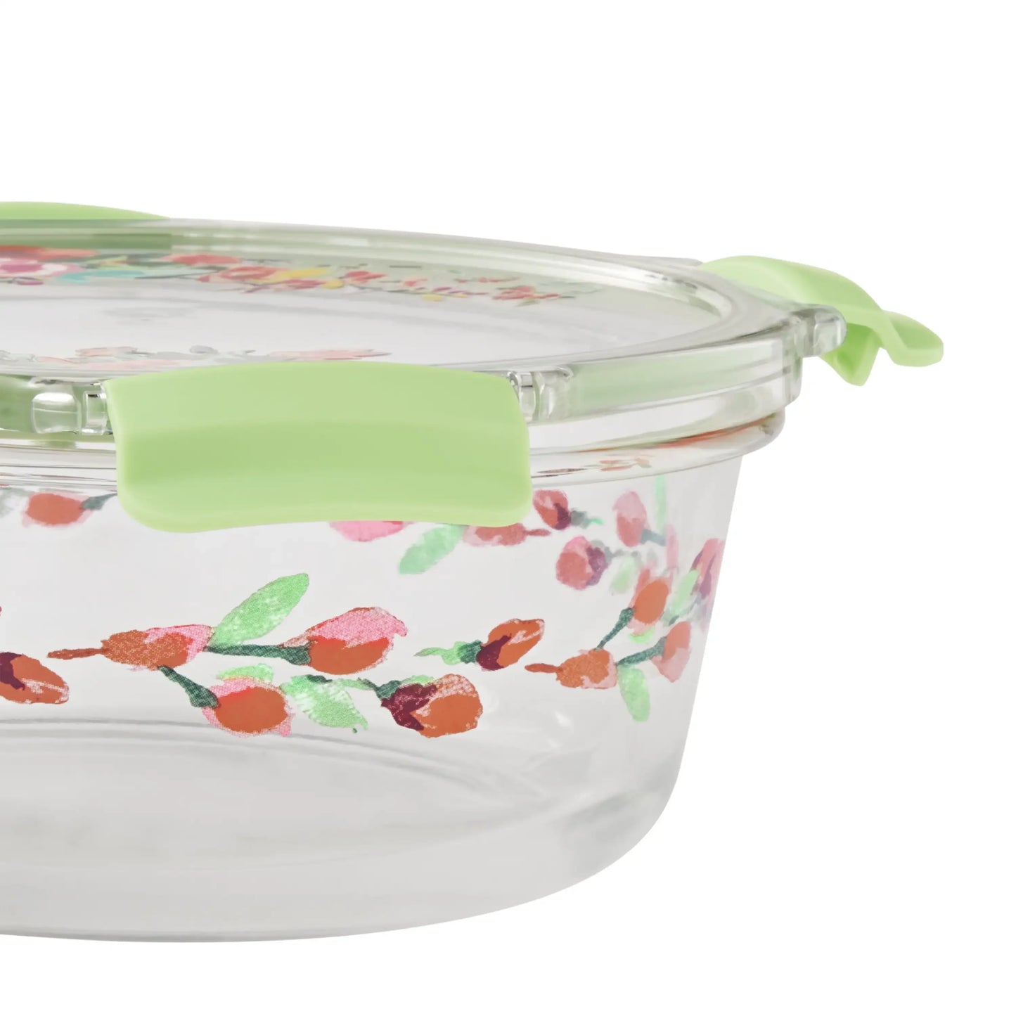 Painted Meadow Round Glass Food Storage Containers Set of 4, Tritan Lids 8-PC, Airtight for Pantry Kitchen Organization