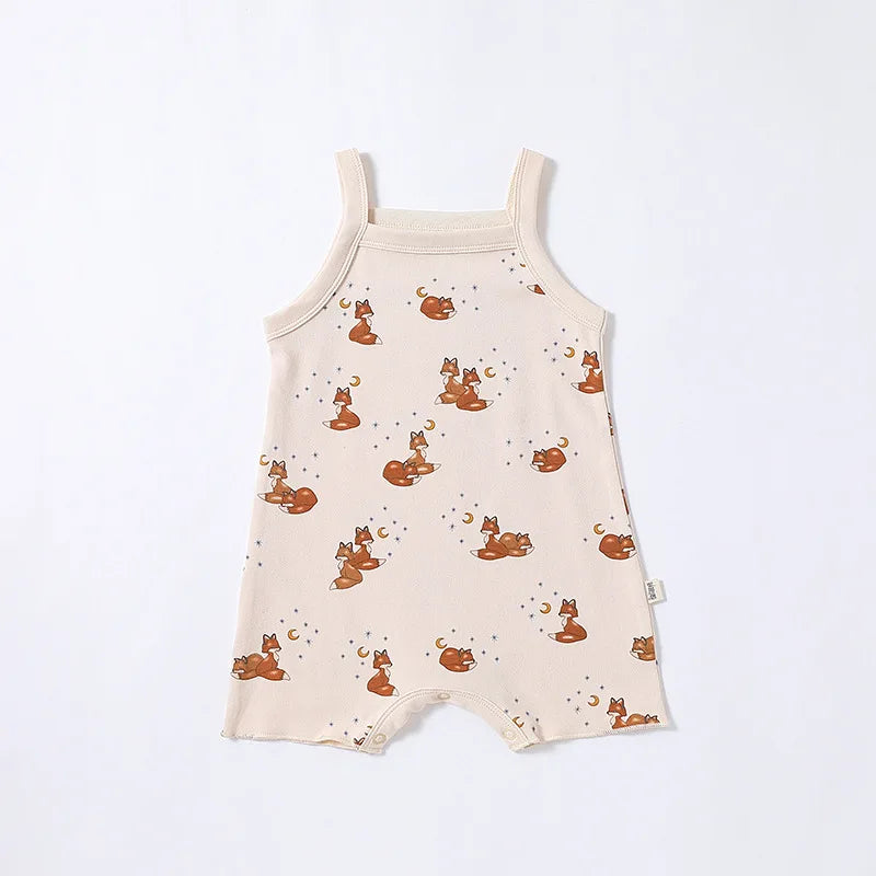 0-24M Newborn Kid Baby Boys Girls Clothes Summer Cotton Baby Romper Sleeveless Jumpsuit Cute Sweet New Born Outfit
