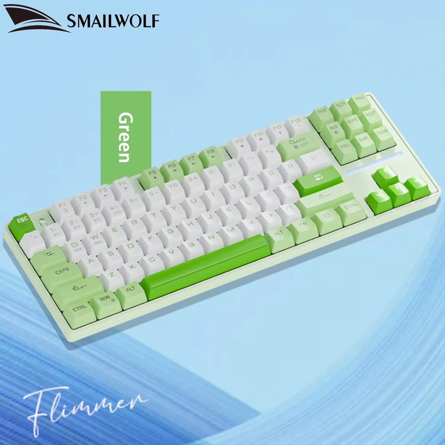 SMAILWOLF MK87 Bluetooth wireless mechanical keyboard E-sports game full key hot plug custom keyboard
