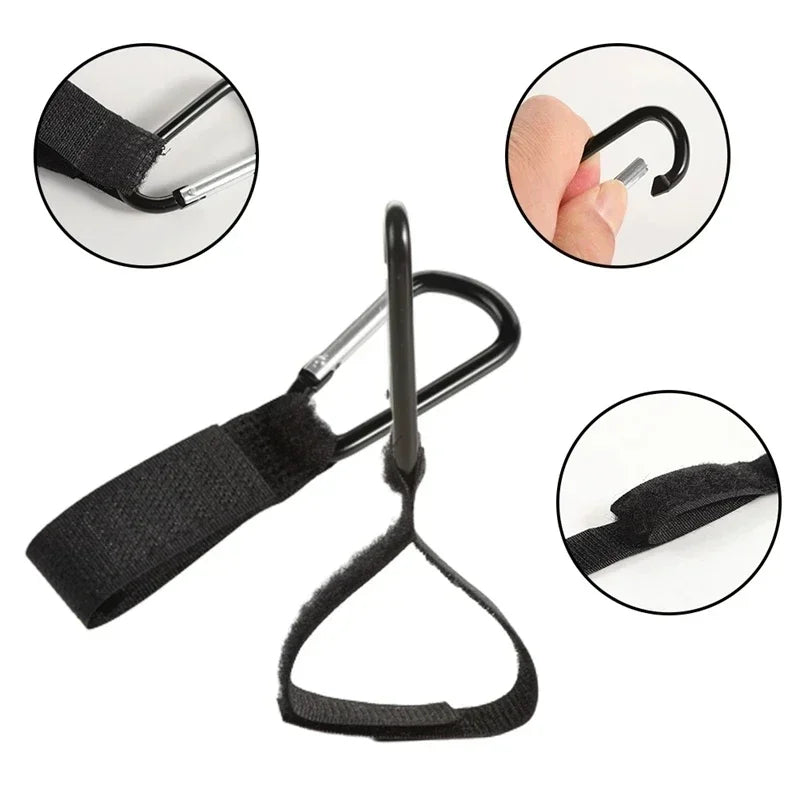 2/3/5pcs Baby Stroller Hook Strollers Accessory Aluminum Alloy Hooks Hook and Loop Fasteners Diaper Bag Hanger Organizer Hook